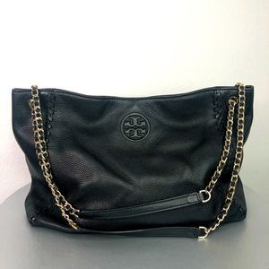 Tory Burch Marion Slouchy Shrunken Leather Tote